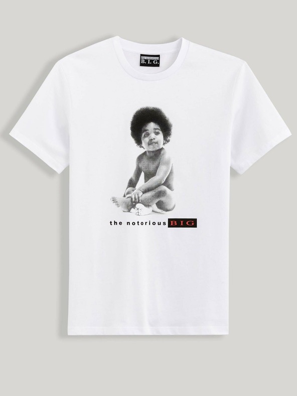 Celio Bílé pánské tričko s potiskem Celio Lvebig