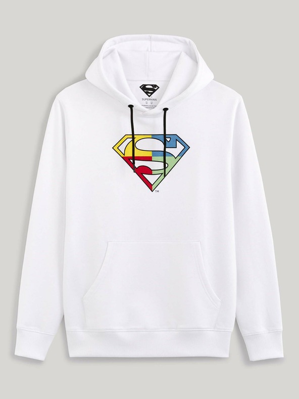 Celio Bílá pánská mikina s potiskem Celio Lvemansw