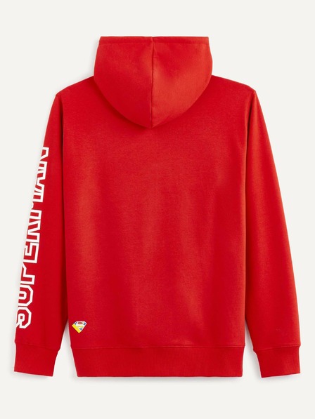 Celio Červená pánská mikina s potiskem Celio Lvemansw