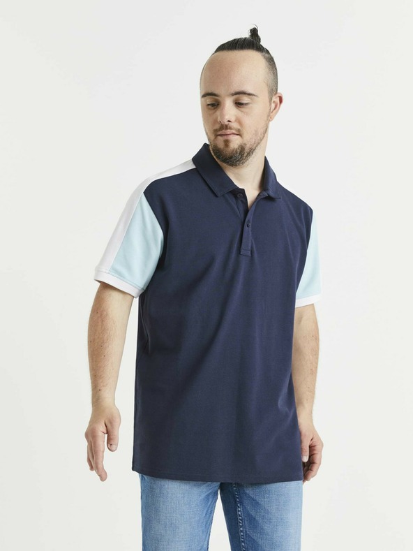 Celio Tmavě modré pánské polo tričko Celio