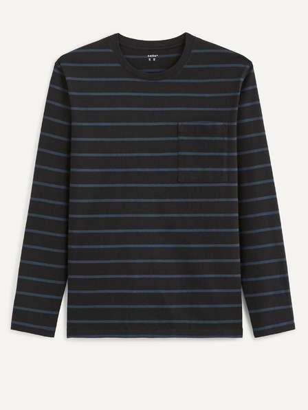 Celio Modro-černé pánské pruhované tričko Celio