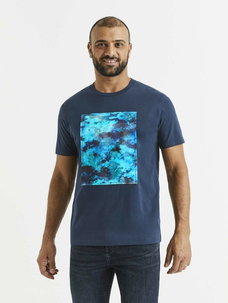 Celio Tmavě modré pánské tričko s potiskem Celio