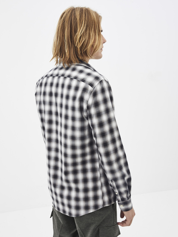 Celio Černo-bílá kostkovaná košile Celio Sablaflou
