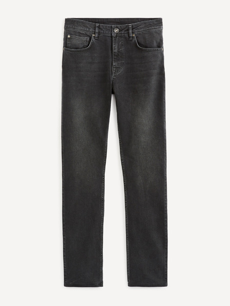 Celio Černé straight fit džíny Celio Voblack5