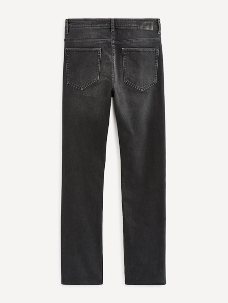Celio Černé straight fit džíny Celio Voblack5