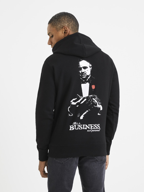 Celio Černá pánská mikina Celio Lvegodsw