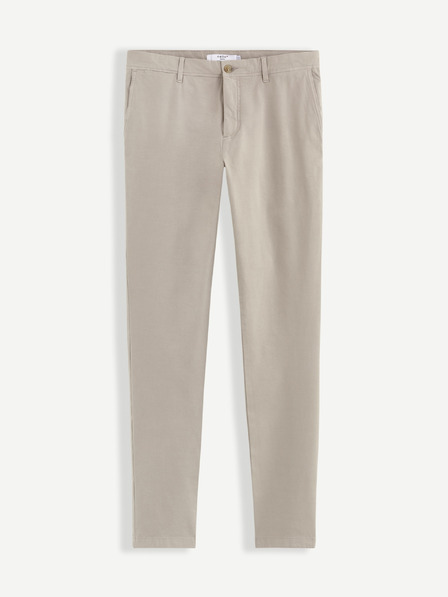 Celio Krémové pánské chino kalhoty Celio Tocharles
