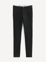 Celio Černé zkrácené chino kalhoty Celio Motalia