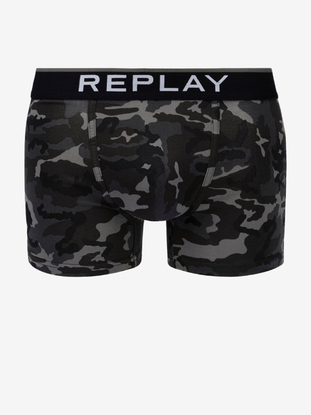 Replay Sada dvou boxerek v černé barvě Replay
