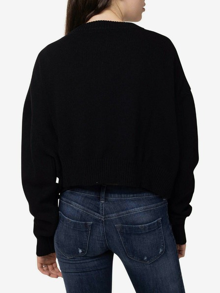 Diesel Černý dámský vzorovaný cropped svetr Diesel