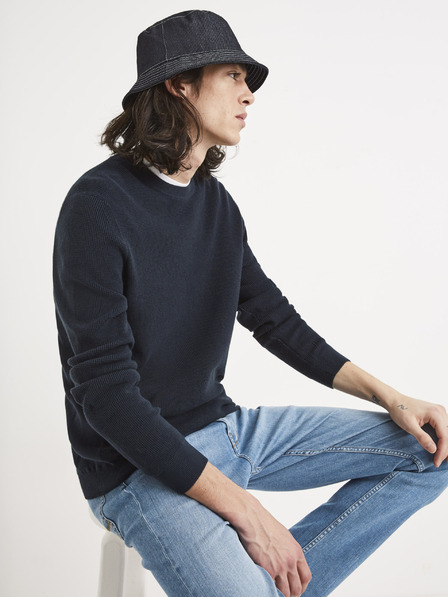 Celio Tmavě modrý basic svetr Celio Tepic