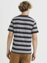 Celio Černé pruhované basic tričko Celio Veband