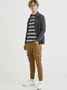 Celio Černé pruhované basic tričko Celio Veband