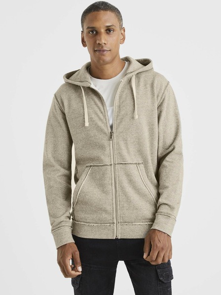 Celio Světle šedá basic mikina Celio Vemoulino