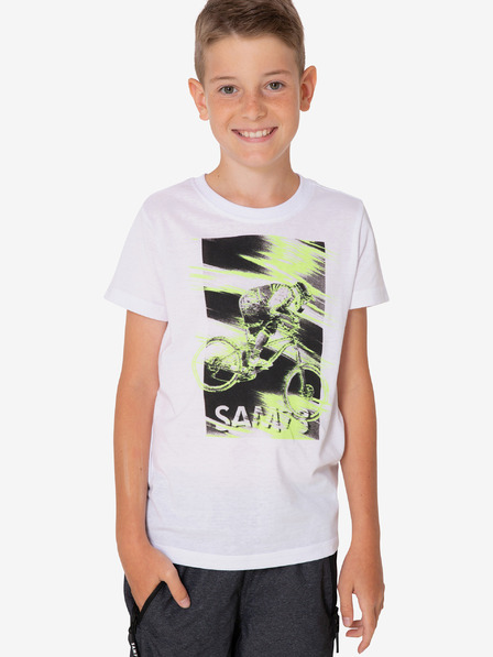 Sam 73 Bílé klučičí tričko s potiskem SAM 73