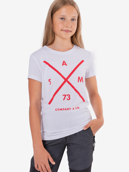 Sam 73 Bílé holčičí tričko s potiskem SAM 73