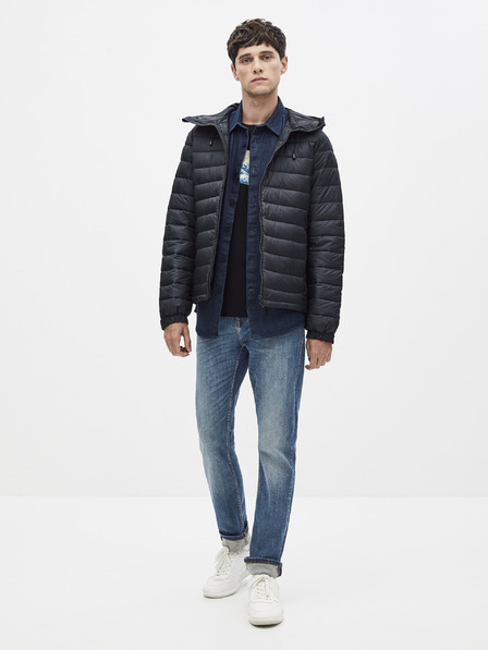 Celio Tmavě modrá prošívaná bunda Celio Sucolor