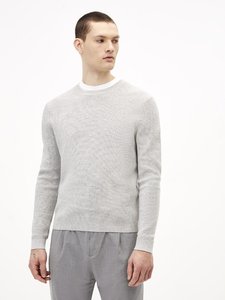 Celio Světle šedý basic svetr Celio Tepic