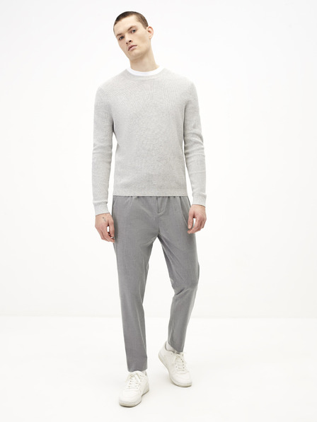 Celio Světle šedý basic svetr Celio Tepic
