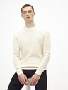 Celio Bílý basic svetr Celio Tepic