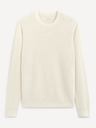 Celio Bílý basic svetr Celio Tepic