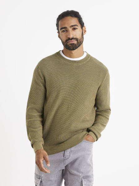 Celio Khaki basic svetr Celio Vecold