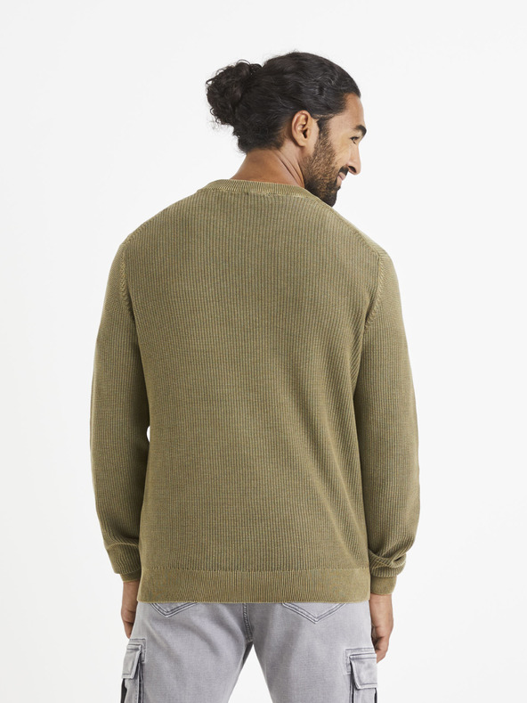 Celio Khaki basic svetr Celio Vecold
