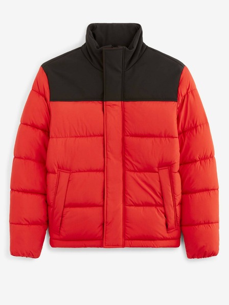 Celio Červená prošívaná zimní bunda Celio Vuelectra