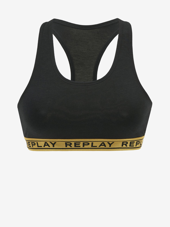 Replay Černá dámská sportovní podprsenka Replay