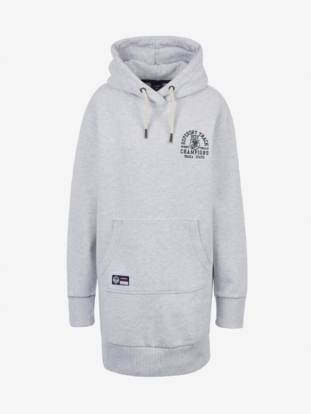 SuperDry Šedé dámské mikinové šaty Superdry T&F Hood