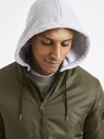 Celio Khaki pánský bomber s kapucí Celio Vubombjump