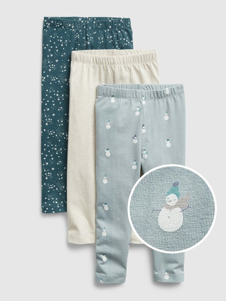 GAP Bílé holčičí legíny mix, 3 ks GAP