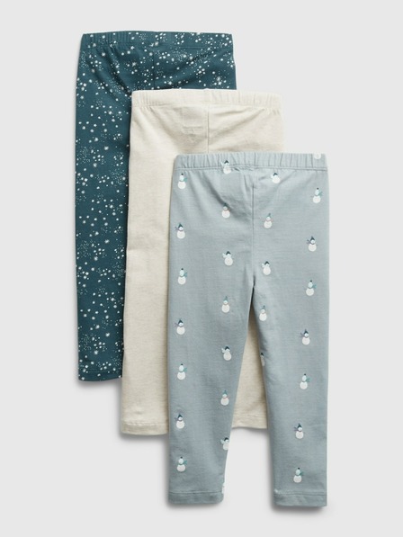GAP Bílé holčičí legíny mix, 3 ks GAP