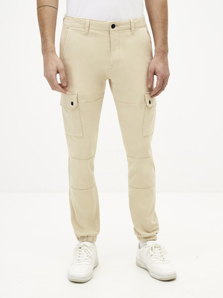 Celio Krémové pánské kalhoty Celio Solyte