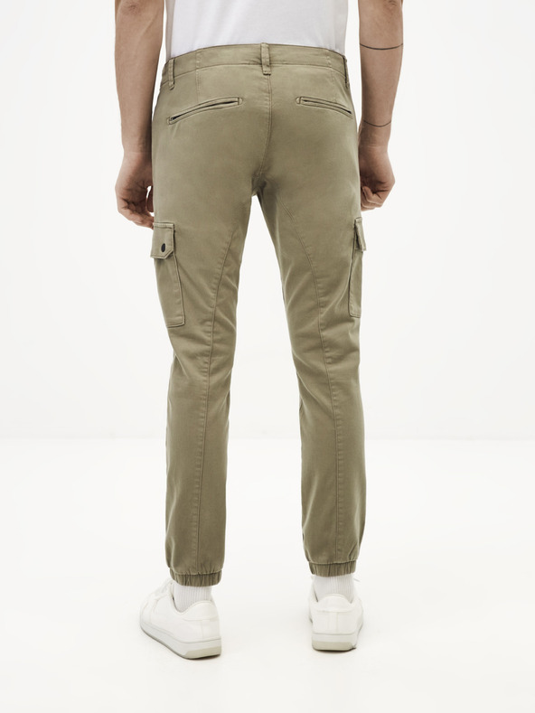 Celio Khaki pánské kalhoty Celio Solyte