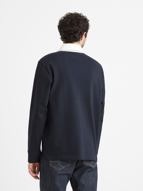 Celio Tmavě modré pánské polo tričko Celio Vemix