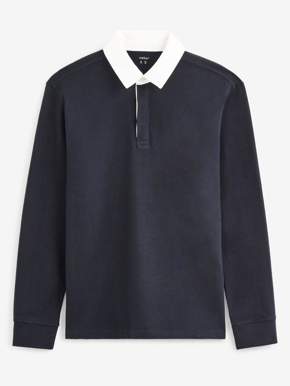 Celio Tmavě modré pánské polo tričko Celio Vemix