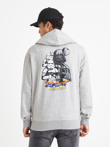 Celio Šedá pánská mikina Celio Star Wars