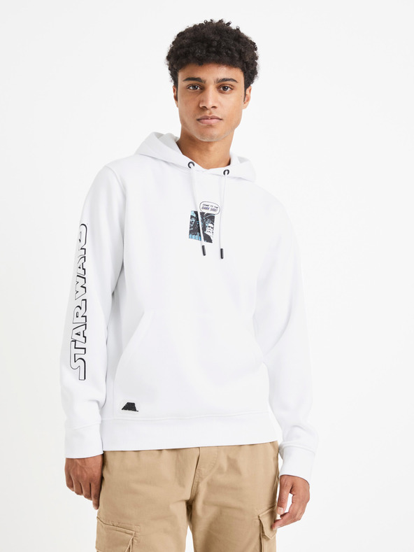 Celio Bílá pánská mikina Celio Star Wars