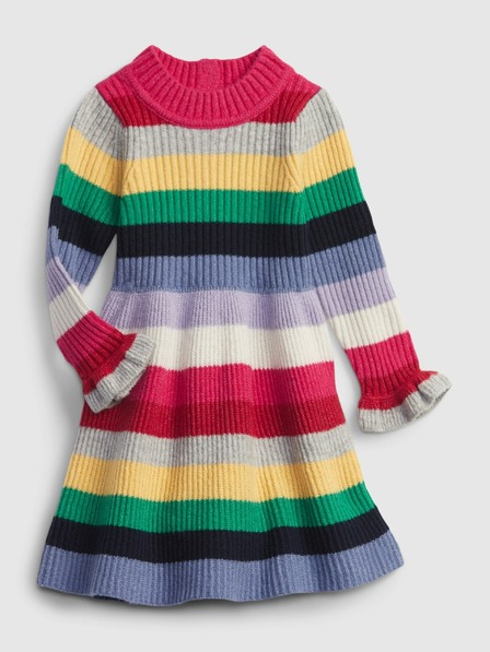 GAP Baby pruhované šaty s volánky