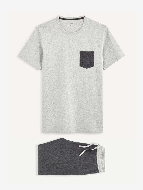 Celio Šedé pánské pyžamo Celio