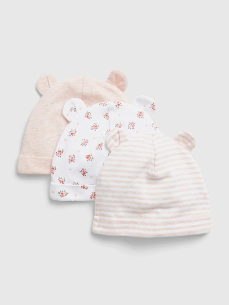 GAP Baby čepice s oušky, 3 ks GAP