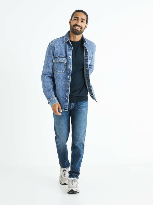 Celio Tmavě modrý pánský svetr Celio Befirst