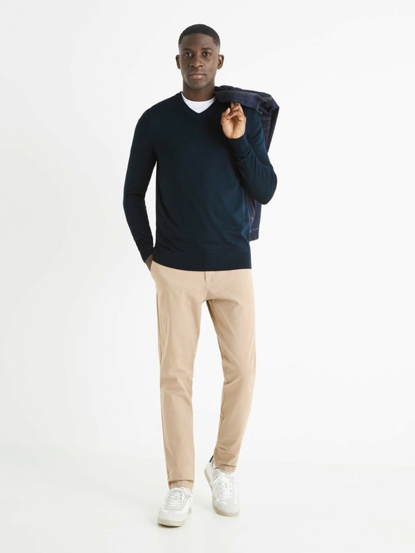 Celio Tmavě modrý pánský svetr Celio Befisrtv