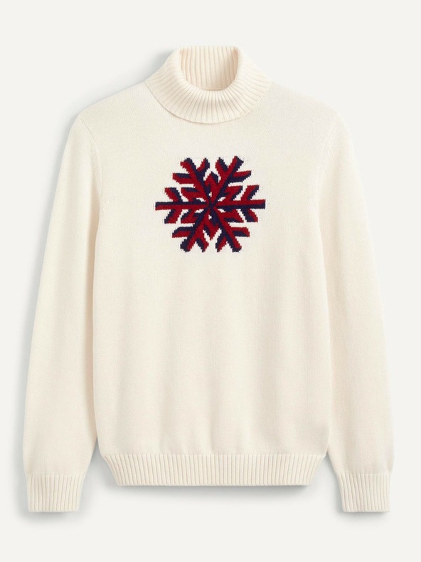 Celio Krémový pánský rolák Celio Peneige