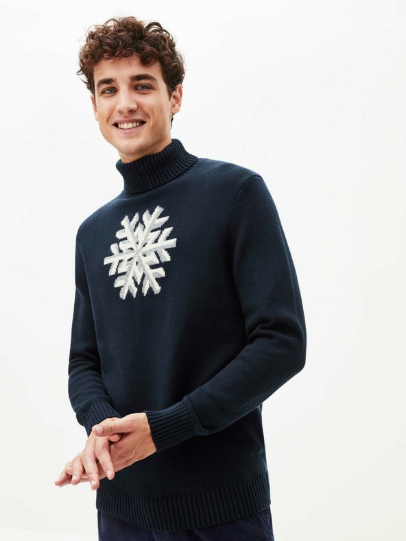 Celio Tmavě modrý pánský rolák Celio Peneige