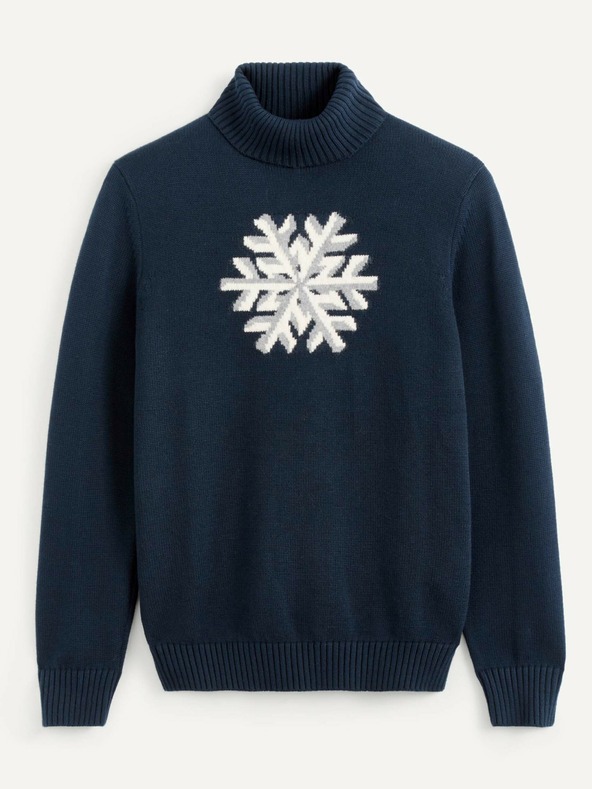 Celio Tmavě modrý pánský rolák Celio Peneige