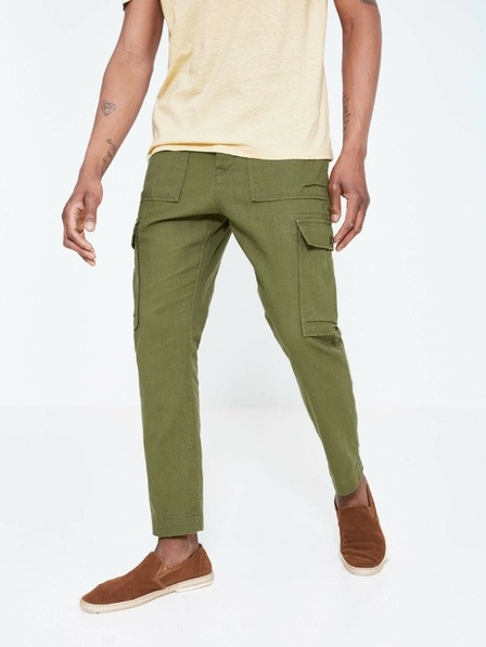 Celio Khaki pánské kalhoty Celio Loking
