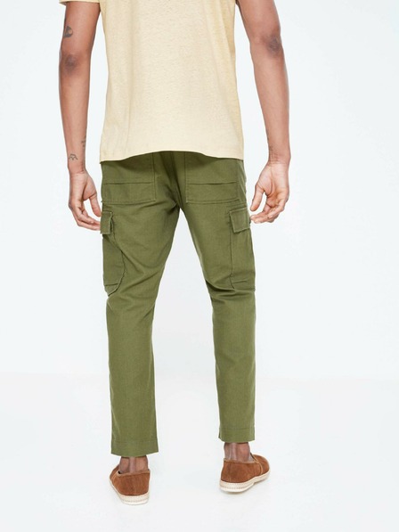 Celio Khaki pánské kalhoty Celio Loking