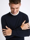 Celio Tmavě modrý pánský kašmírový svetr Celio Jecloud